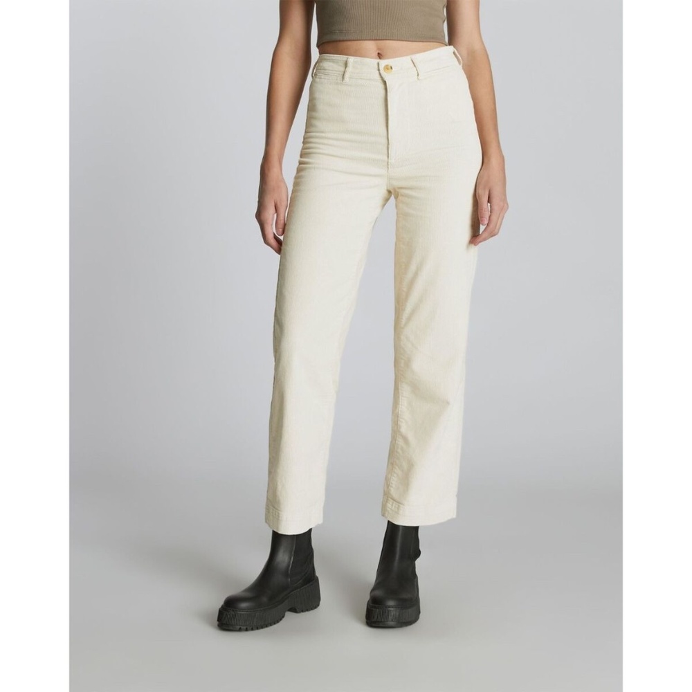 Everlane Cream High-Rise Straight Pants